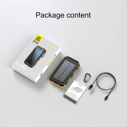 10000Mah Portable Solar Power Bank, Waterproof Solar Phone Charger with LED Light and Dual USB Ports, Compatible with Iphone and Android #GLOBAL PICKS