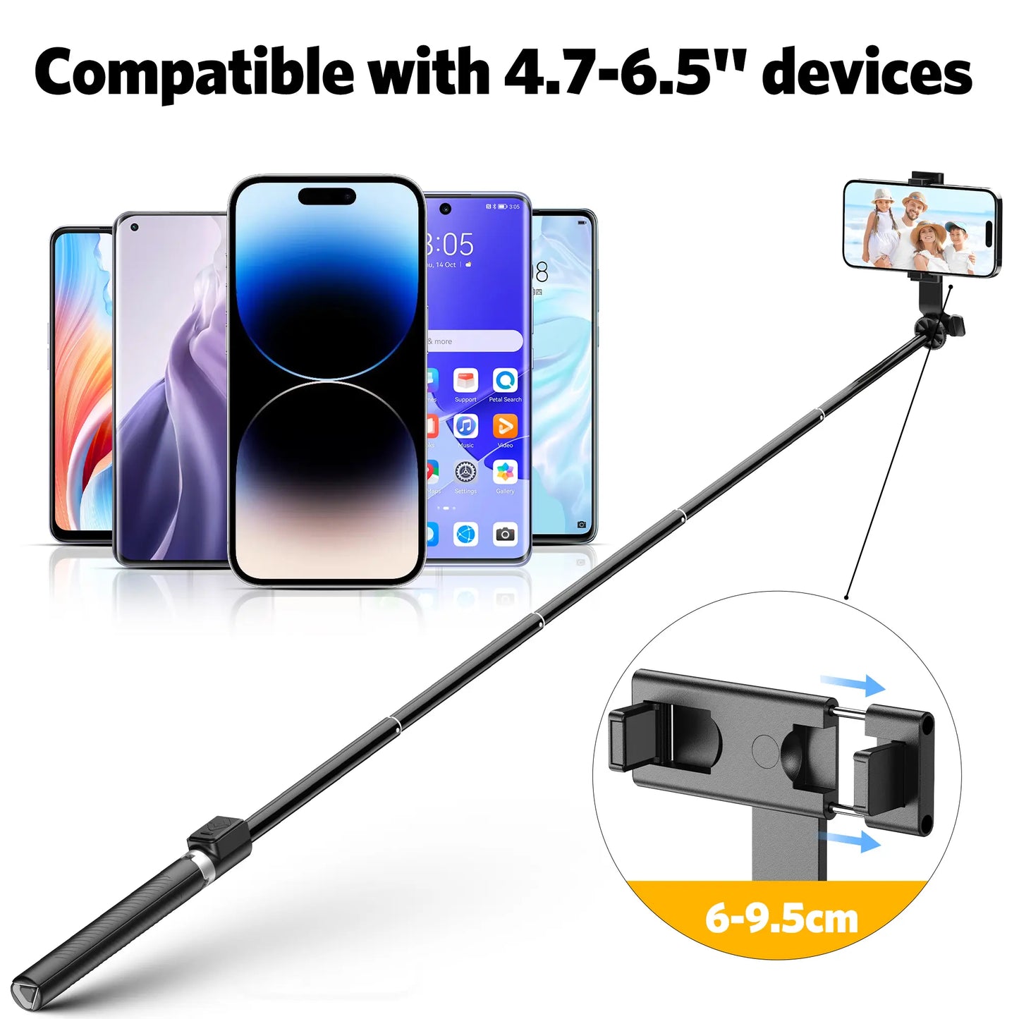 6-In-1 Alloy Selfie Stick with Fill Light - 67" Detachable Smartphone/Cellphone Tripod, Wireless Remote (Page Turner, Camera Video Recording, Music Control) for Ios (Iphone/Ipad), Android [Tools and Gadgets], Cool Gadgets