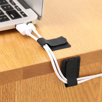 Self-Adhesive Reusable Cable Ties, 20Pcs Easy Desk Organizer & Management Tool, Strong Polyester Fiber Cable Ties for Home and Office Use, Modern Desk Accessories, Room Accessories