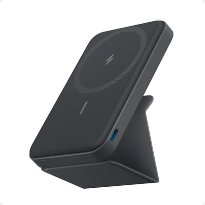 Anker 5,000Mah Magnetic Power Bank, Wireless Portable Charger with Foldable Stand & Side USB-C Port, Battery Pack for Iphone 17/16/15/14/13