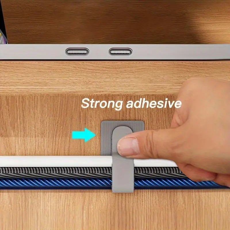 Self-Adhesive Reusable Cable Ties, 20Pcs Easy Desk Organizer & Management Tool, Strong Polyester Fiber Cable Ties for Home and Office Use, Modern Desk Accessories, Room Accessories